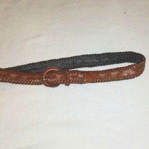 Brown Faux Leather Boho belt 39" long